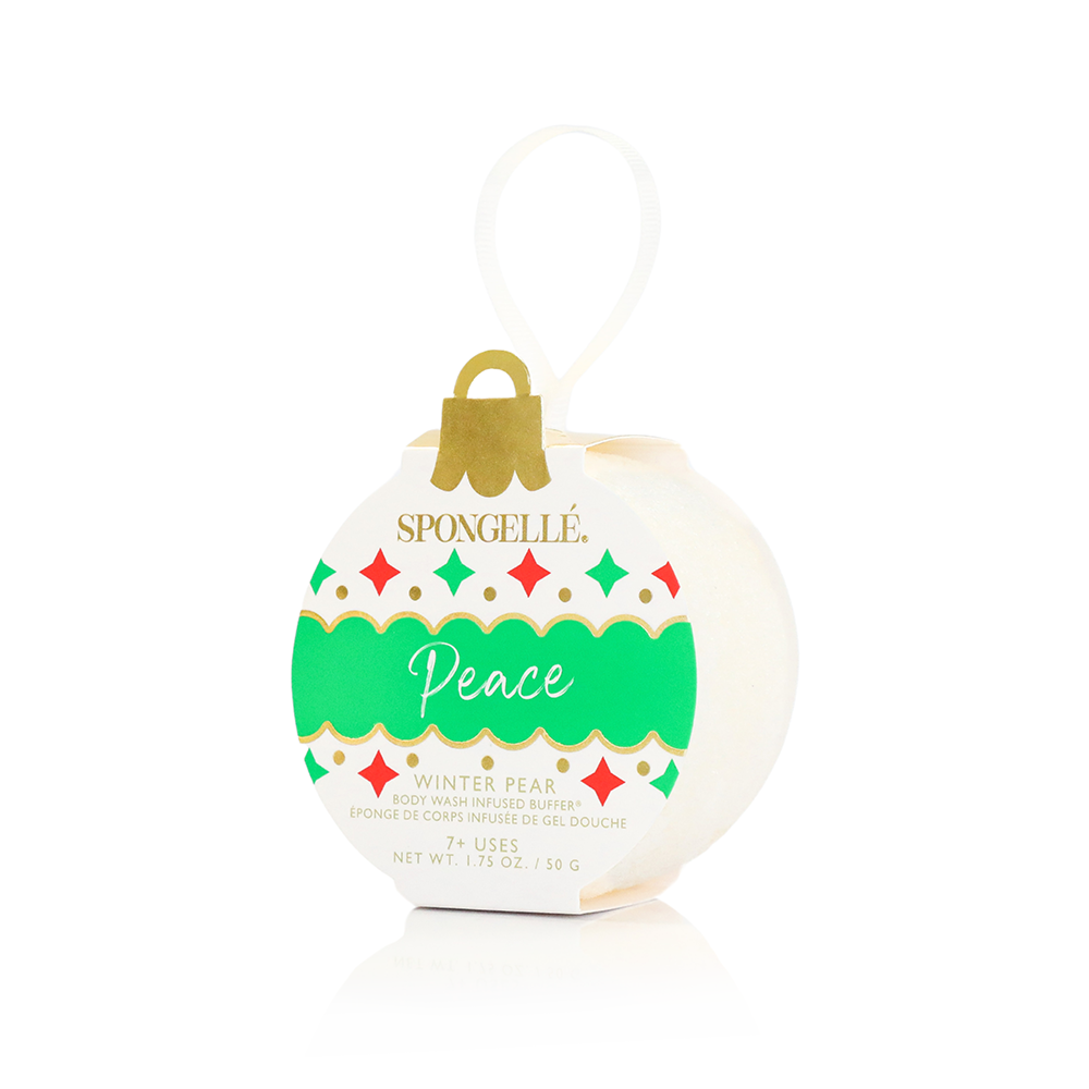 #1161 Peace - Winter Pear Holiday Ornament Buffer Christmas Decor