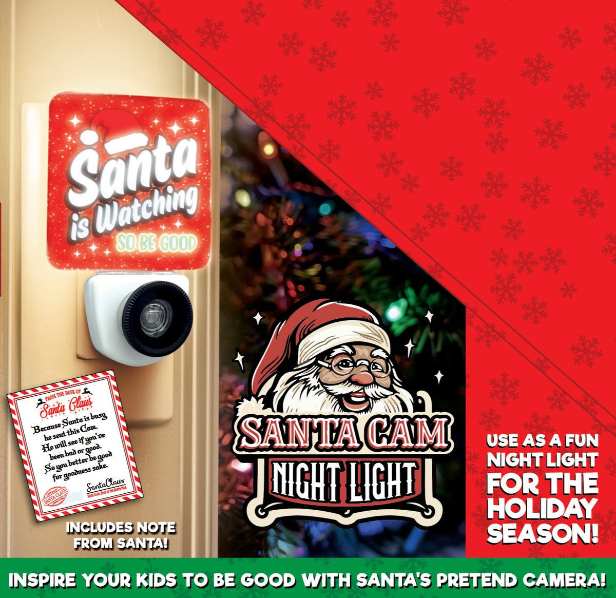 #1006 Christmas Santa Cam Night Light