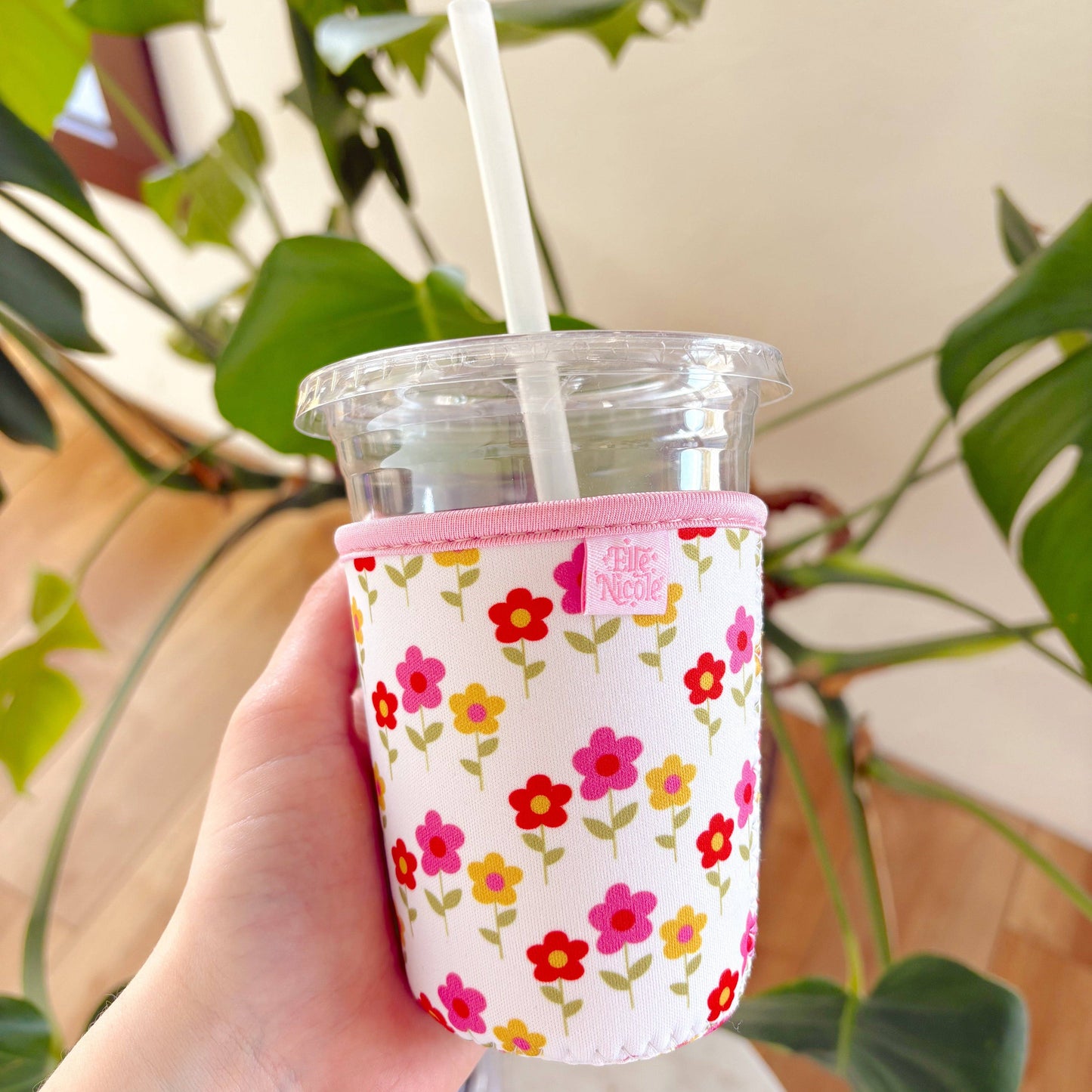 #637 Coffee Cup Cover - Mod Floral