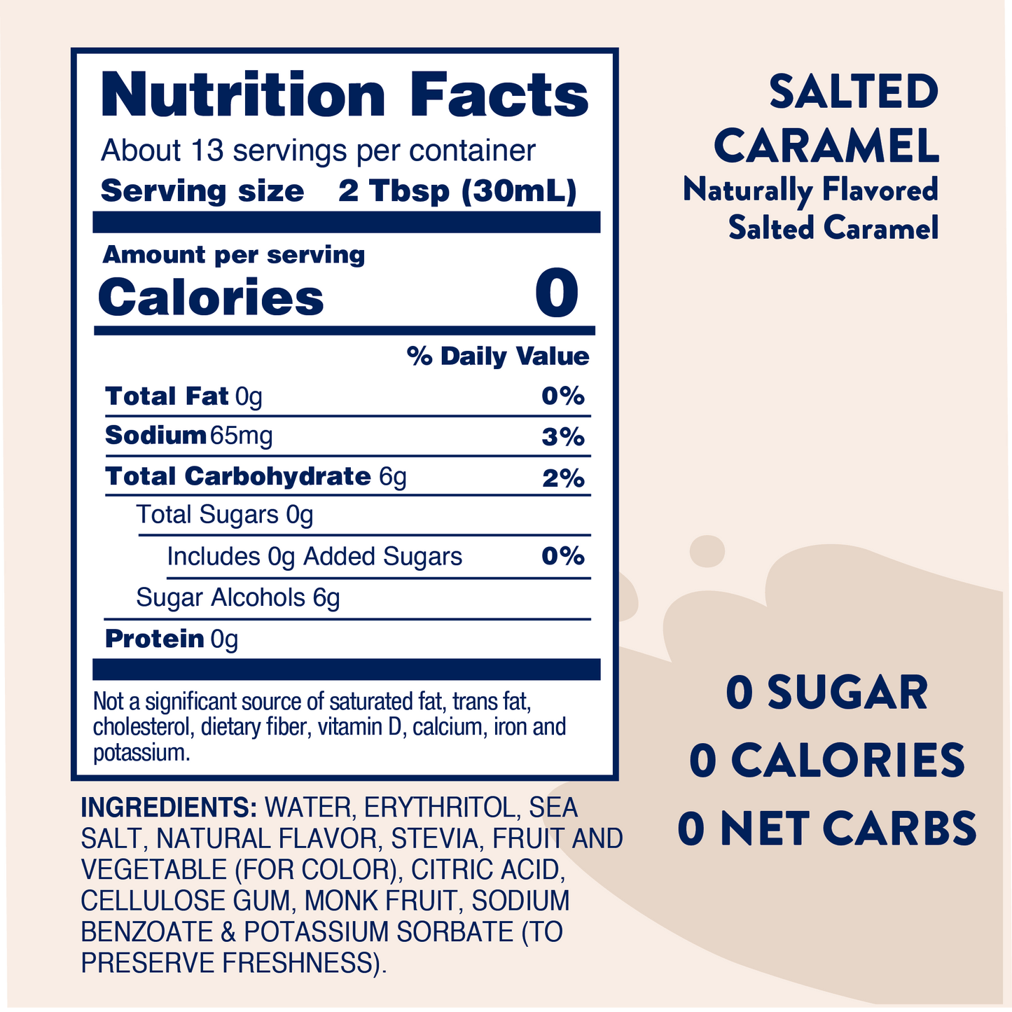 #505 Naturally Sweetened Salted Caramel Syrup - 375ml