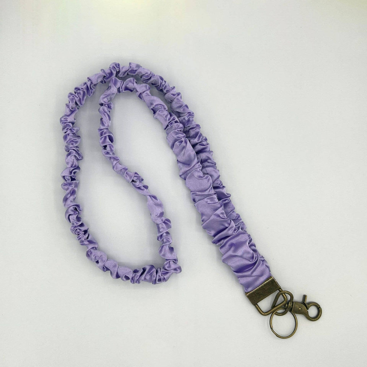 #1029 Floral Print & Plain Color Lanyard