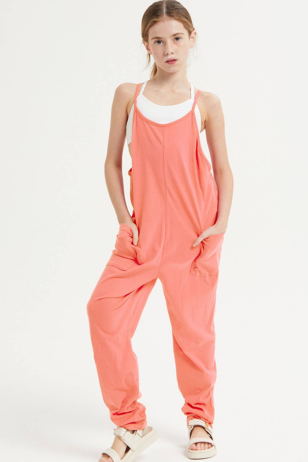 #405 Drop Crotch Sleeveless Jumpsuit