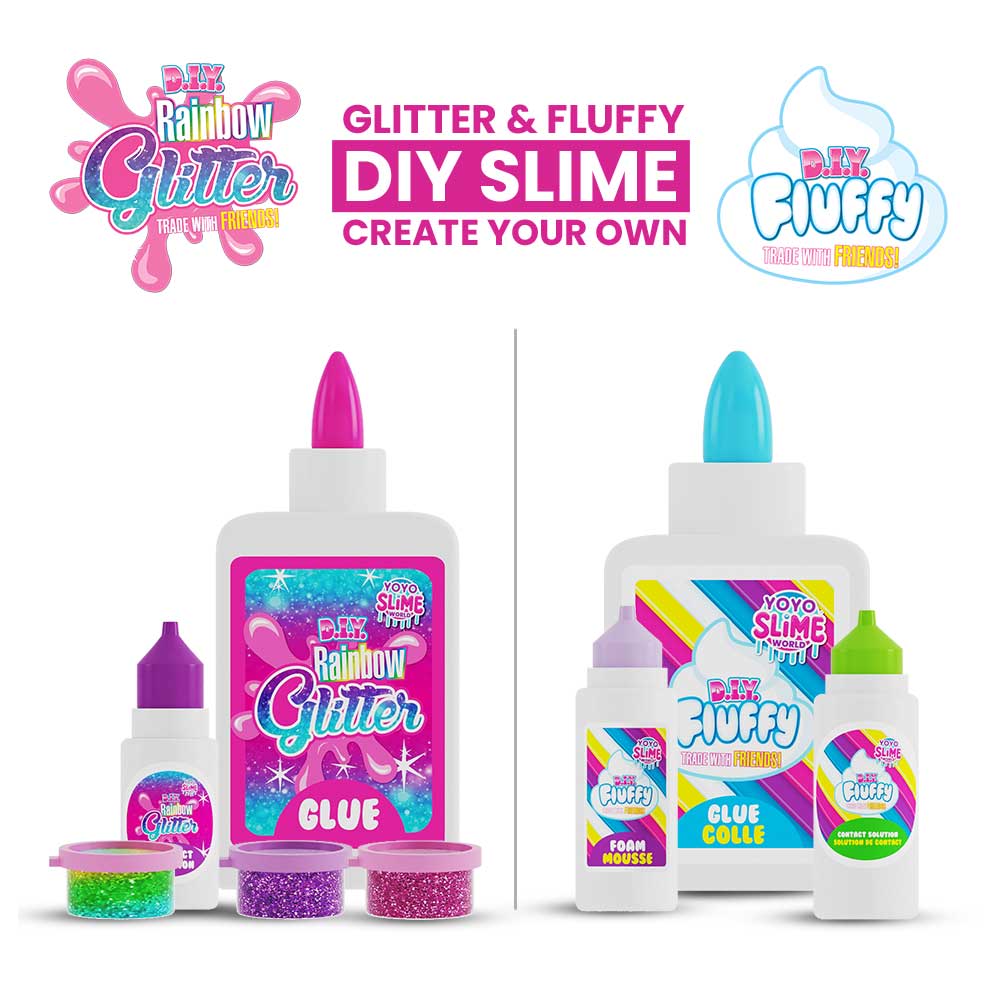 #495 DIY Fluffy & Glitter Slime Kit for Kids