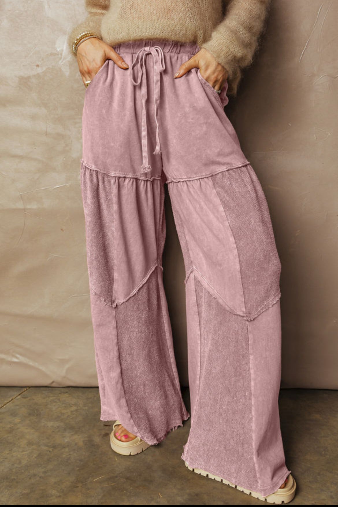#701 Mineral Wash Wide Leg Pants