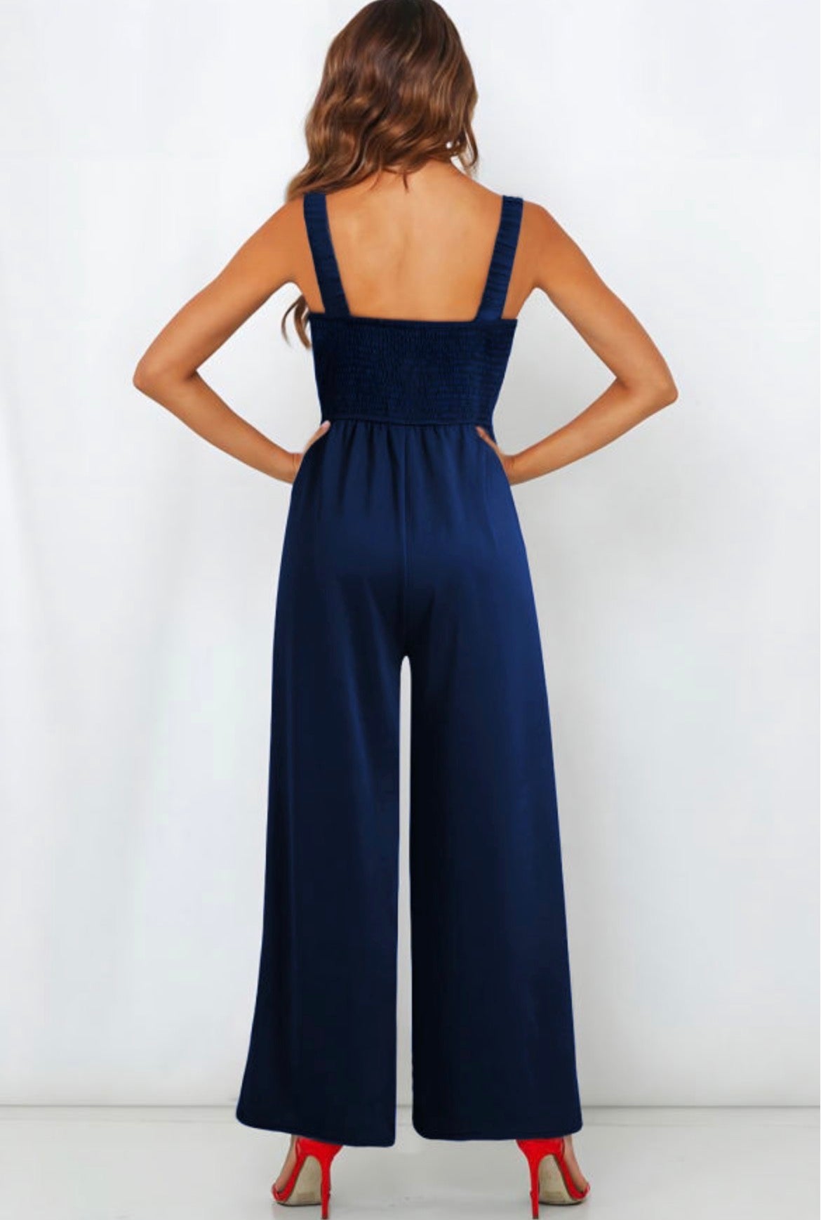 #832 Notched Neck Jumpsuit