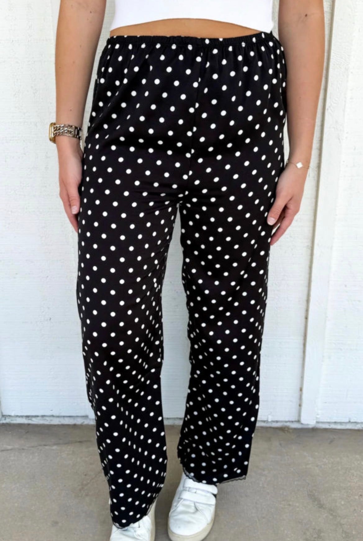 #928 Black Polka Dot Pants