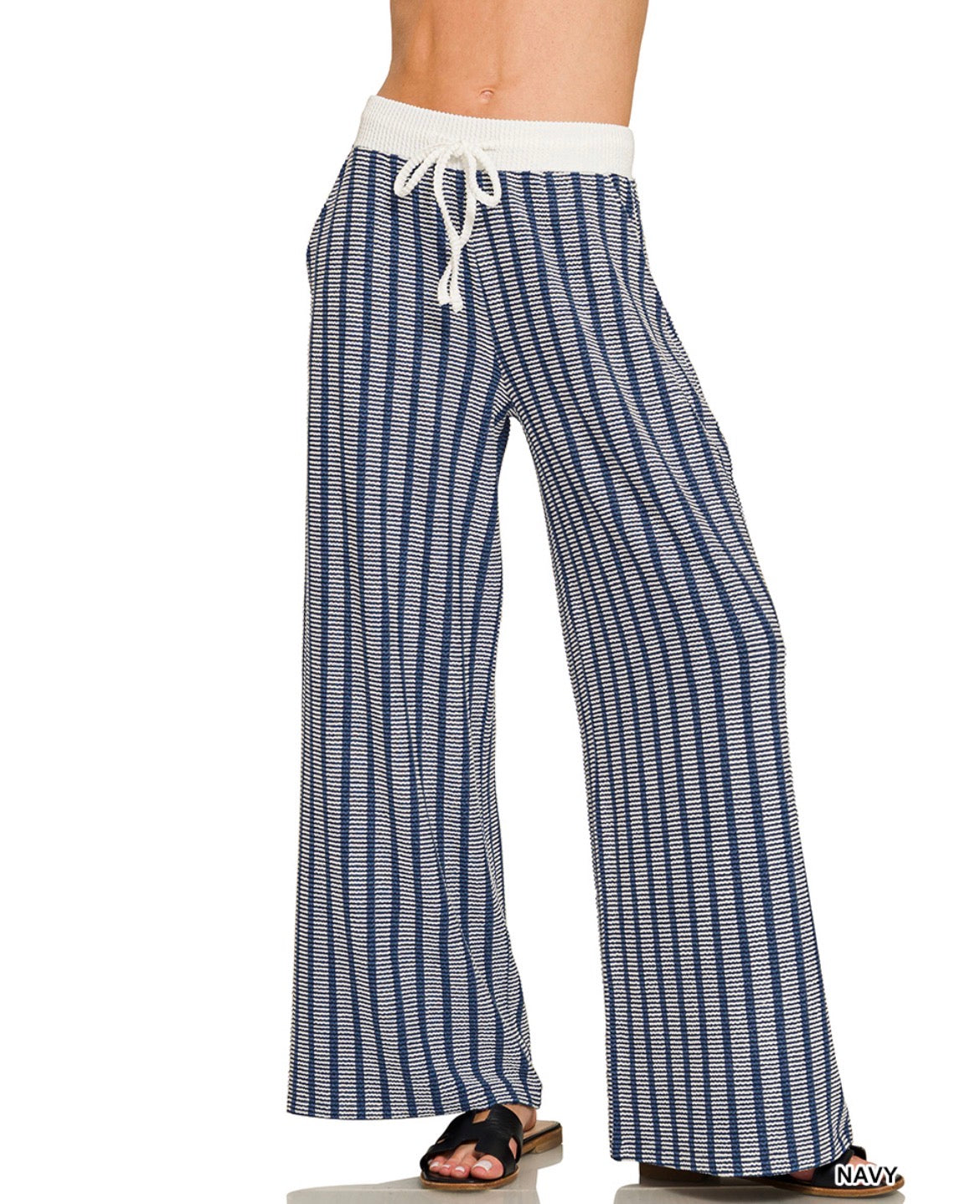 #1104 Raised Rib Striped Pants