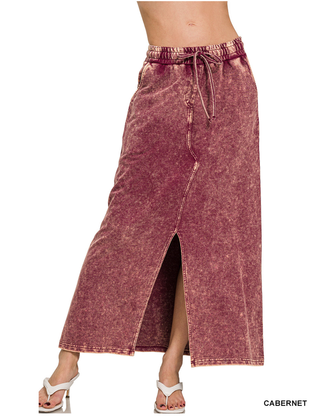 #514 Acid Wash Sweat-Skirt