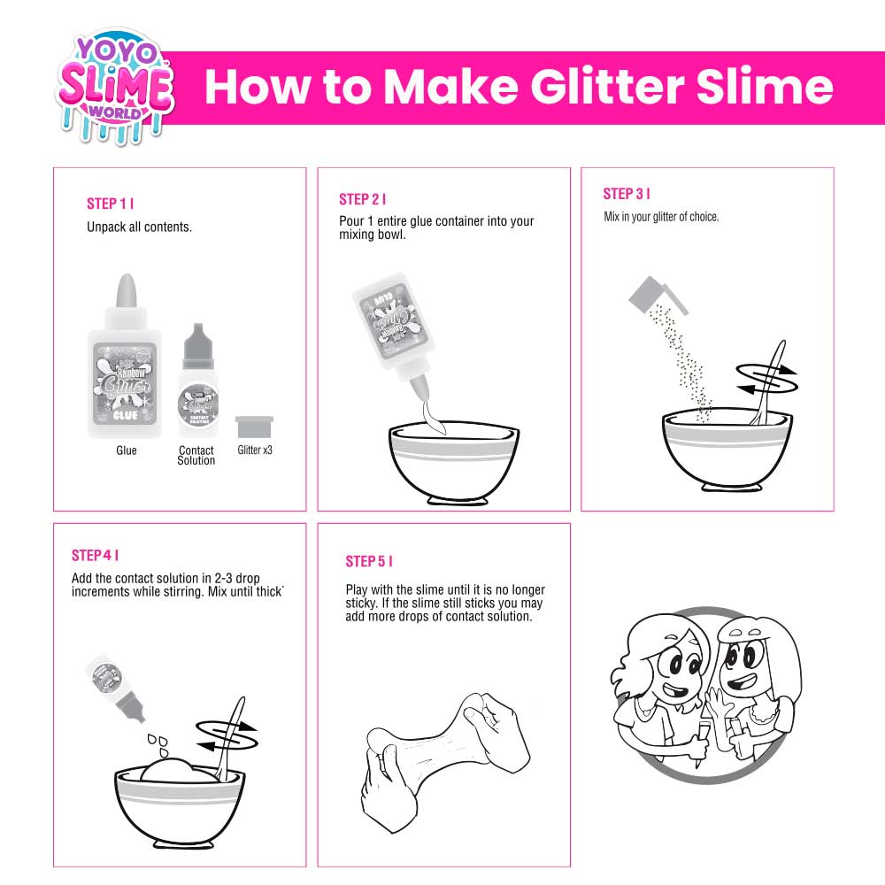 #495 DIY Fluffy & Glitter Slime Kit for Kids