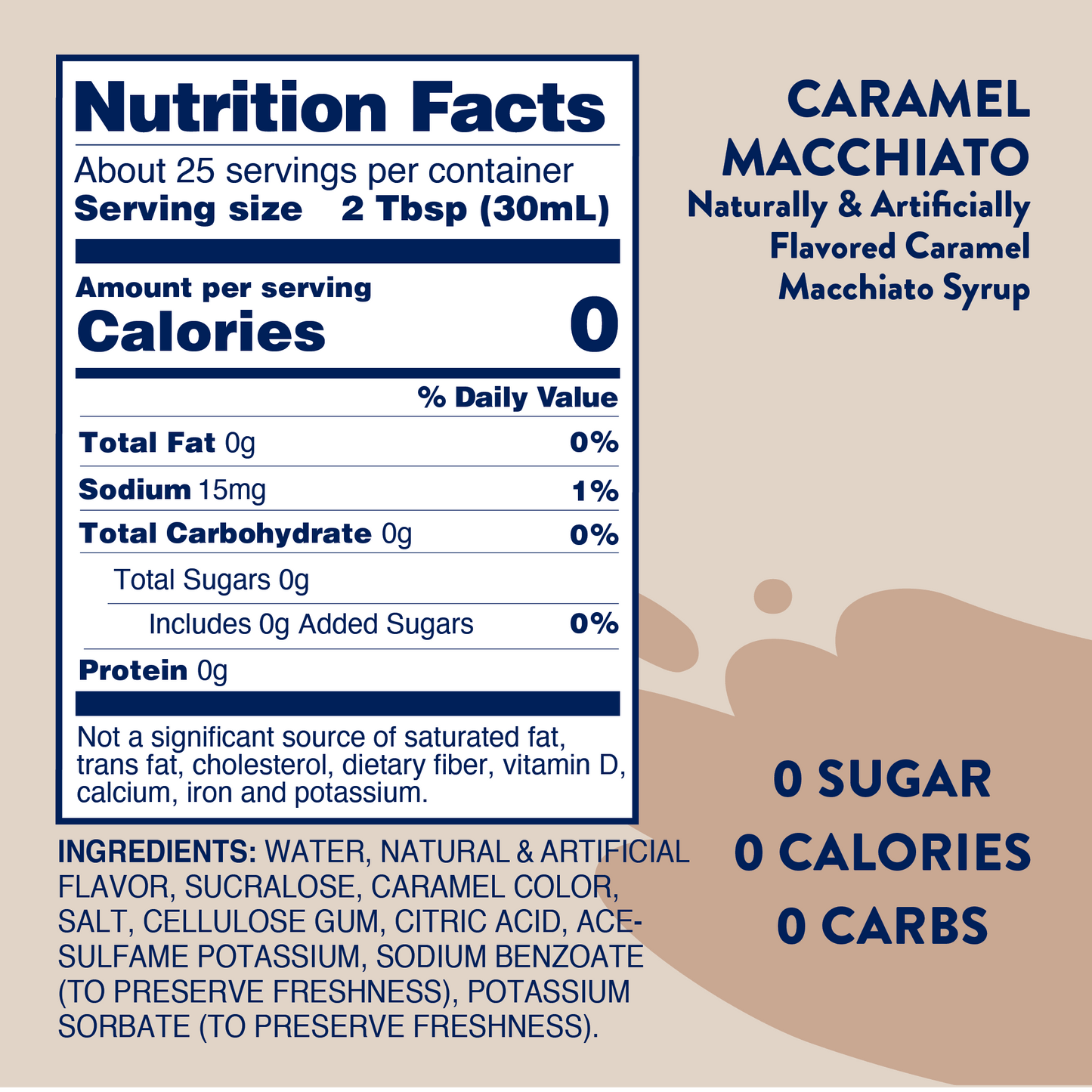 #504 Sugar Free Caramel Macchiato Syrup