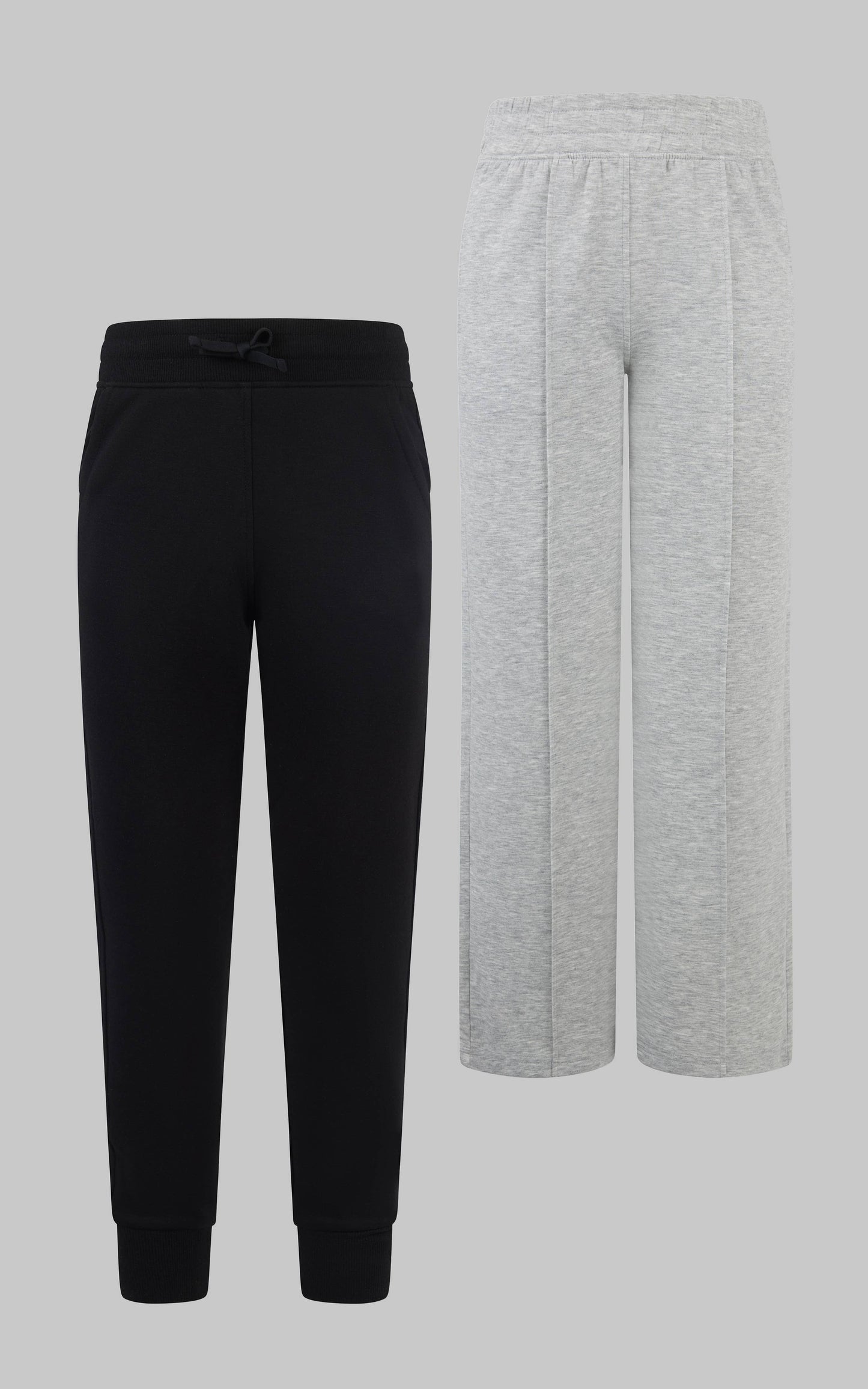 #403 Girls Scuba Wide Leg Pants and Jogger - 2 PCS Set