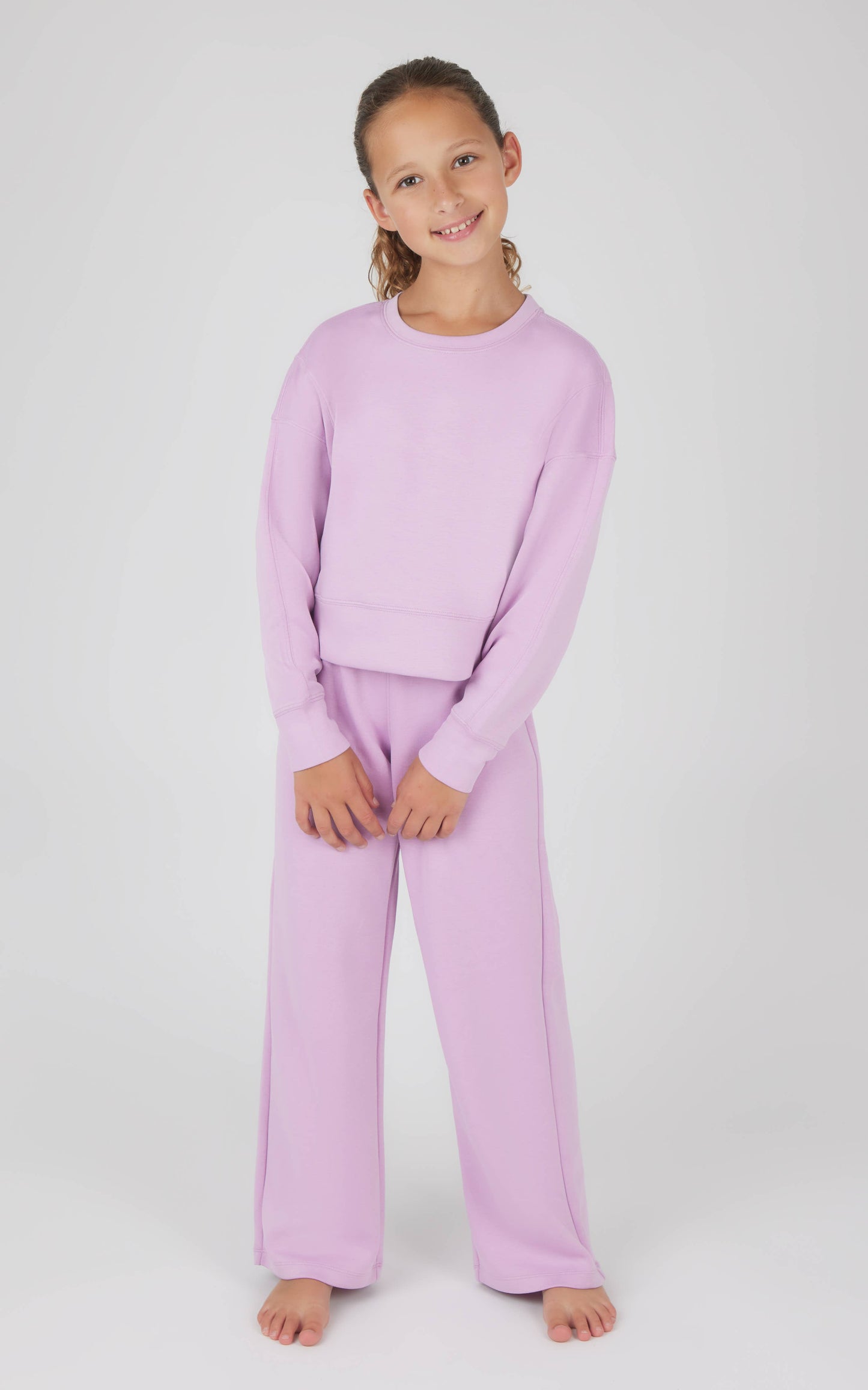 #400 Girls Everyday Scuba Side Slit Pullover and Pant - Set