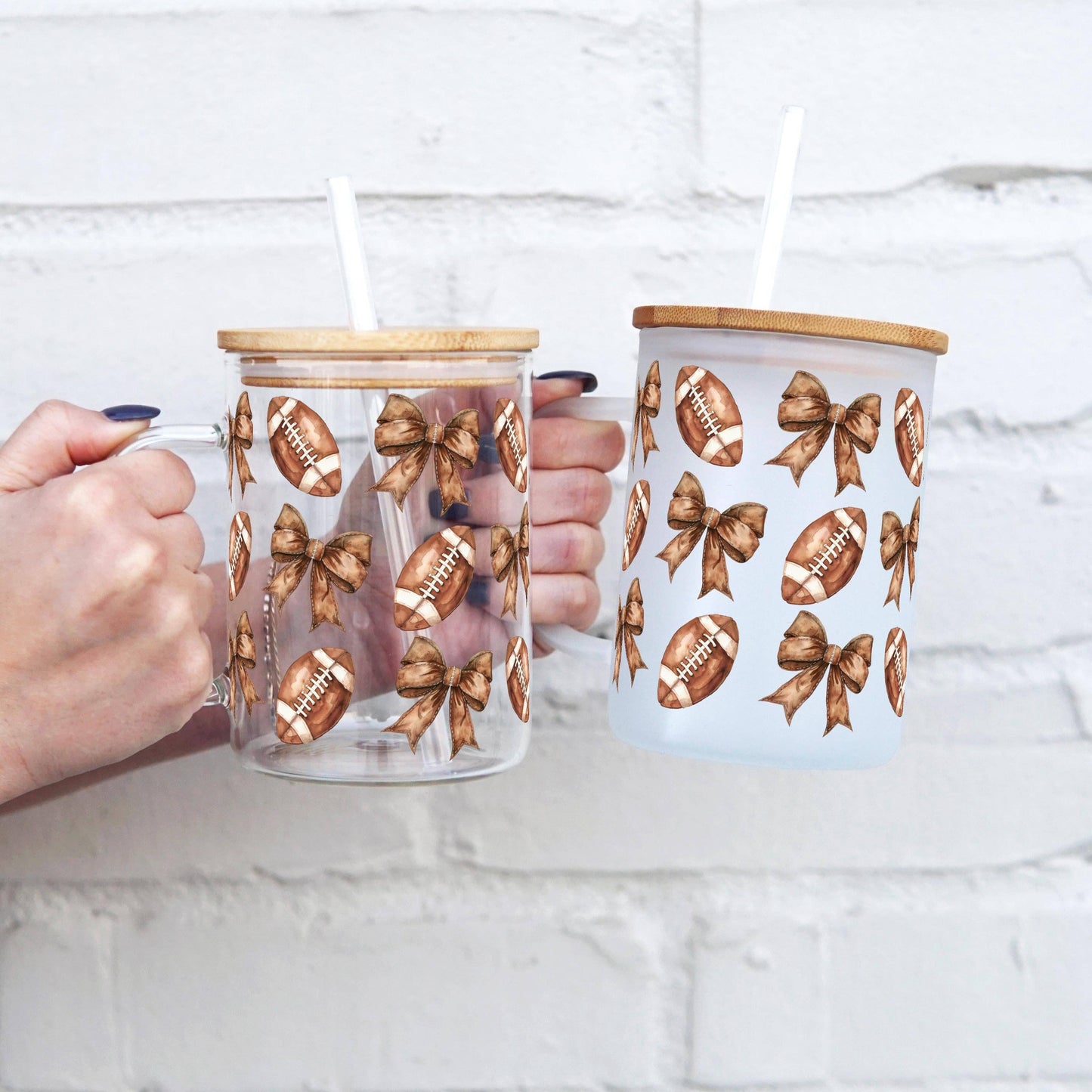 Football Glass Mug