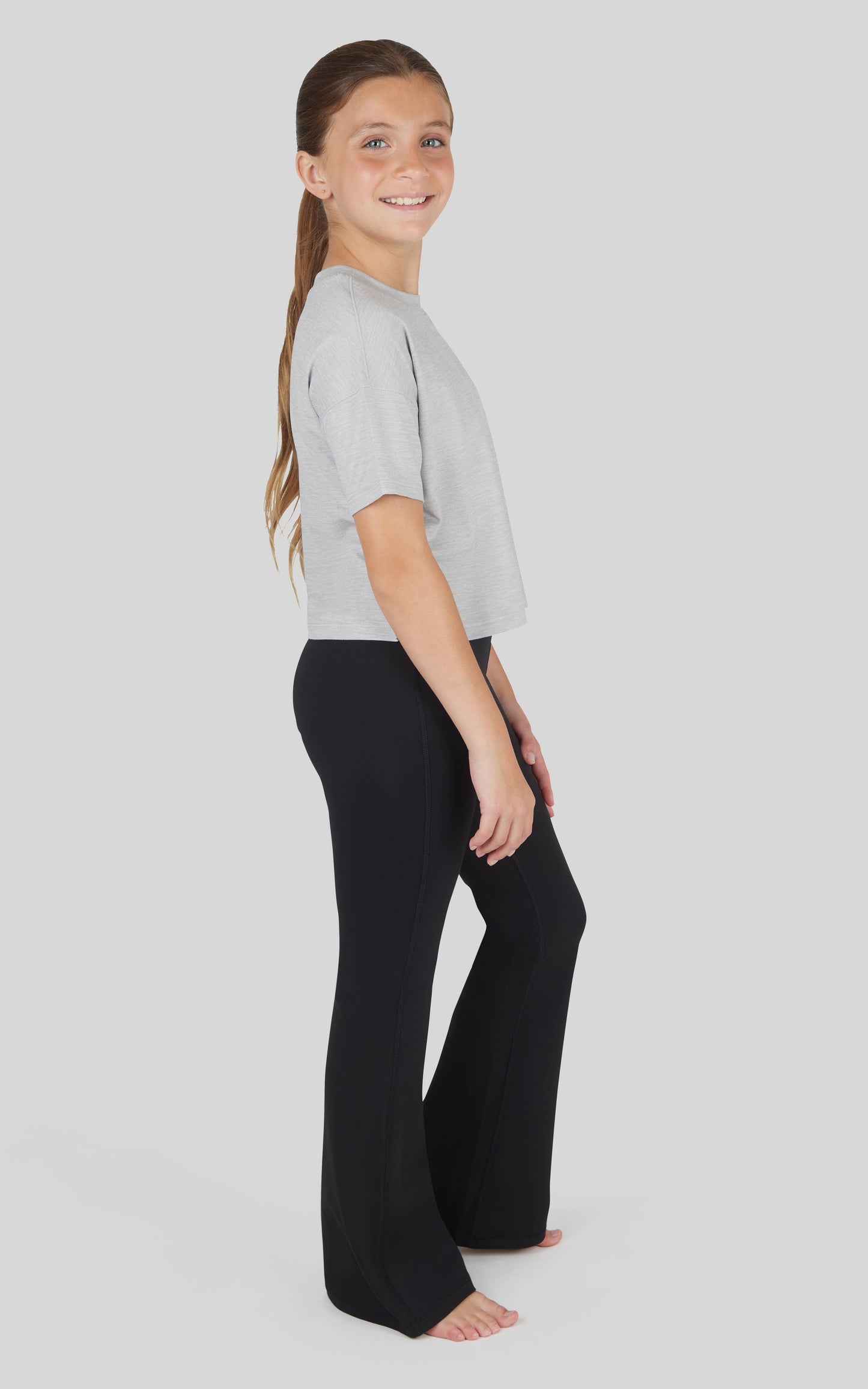 #401 Girls Super Soft T Shirt, Leggings, Flare - 3 PCS SET
