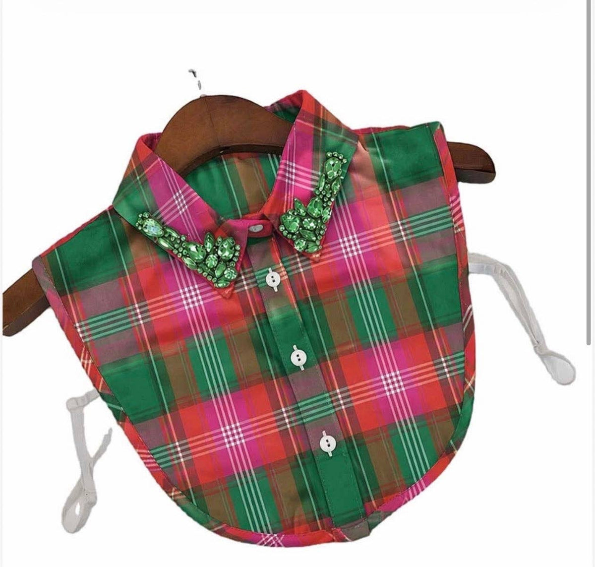#1216 PINK/GREEN PLAID COLLAR