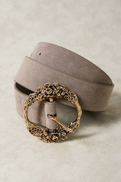 #600 FLORAL ETCHED BUCKLE BELTS