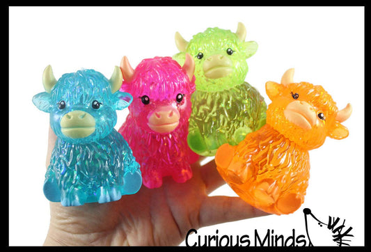 #1034 Highland Cow Shaped Stress Toy