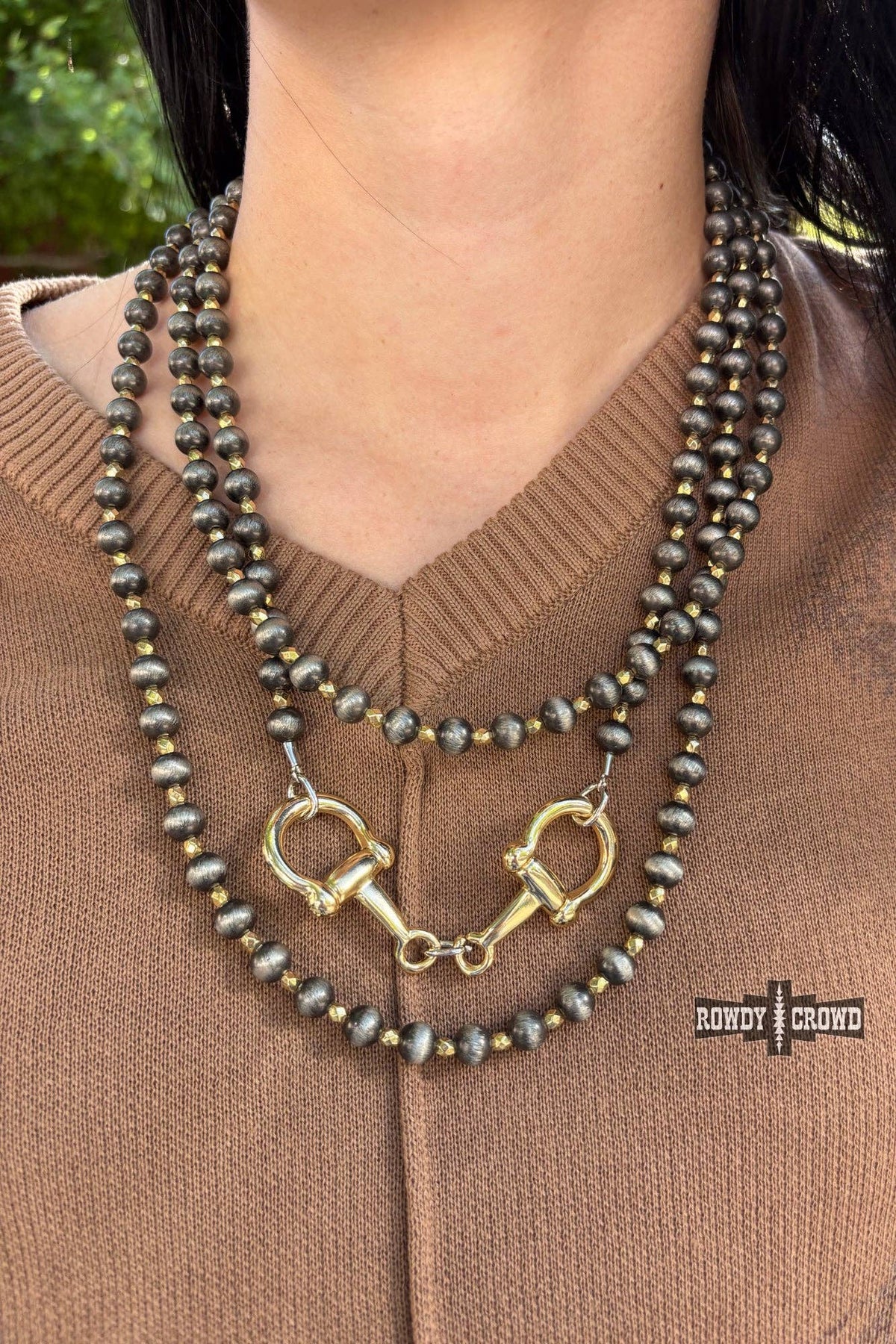 #1188 Gold Buckle Bit Necklace