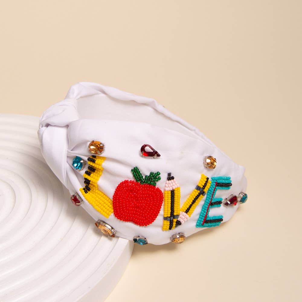 #689 "LOVE" Teacher Headband