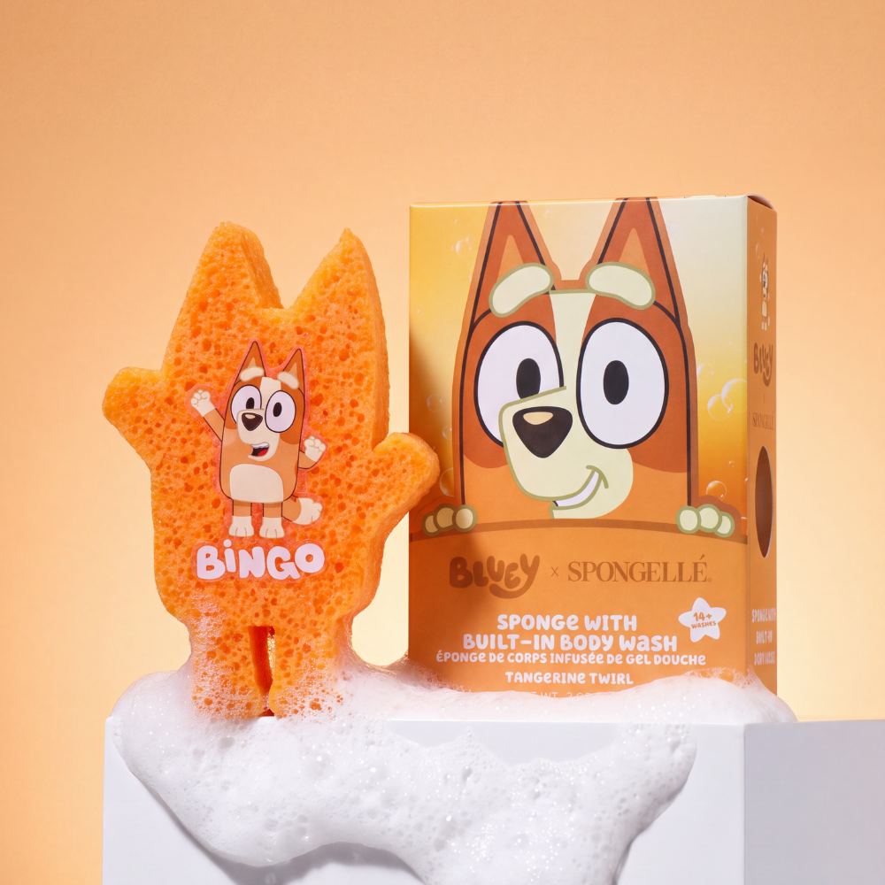 #1162 Bingo Tangerine Twirl Body Buffer | Bluey x Spongellé