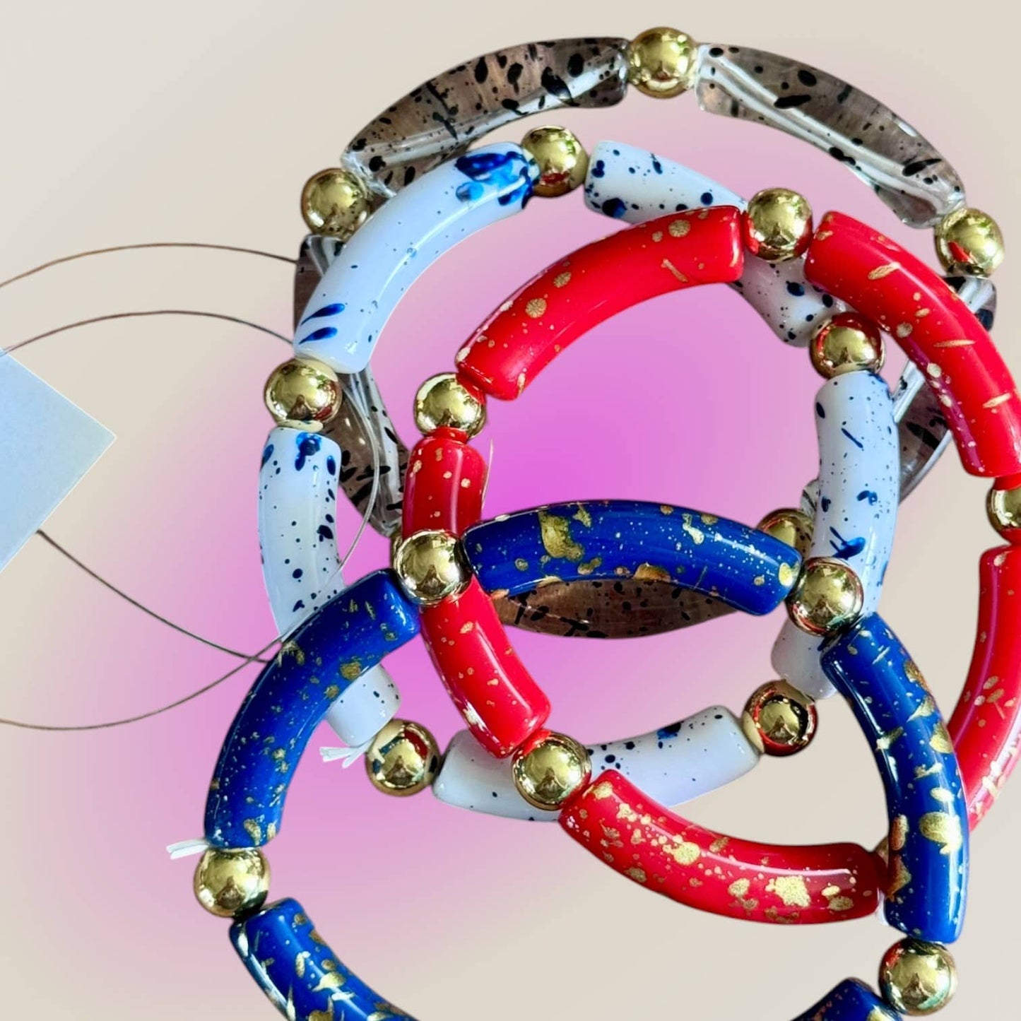 #1107 Game Day Splatter Bracelets