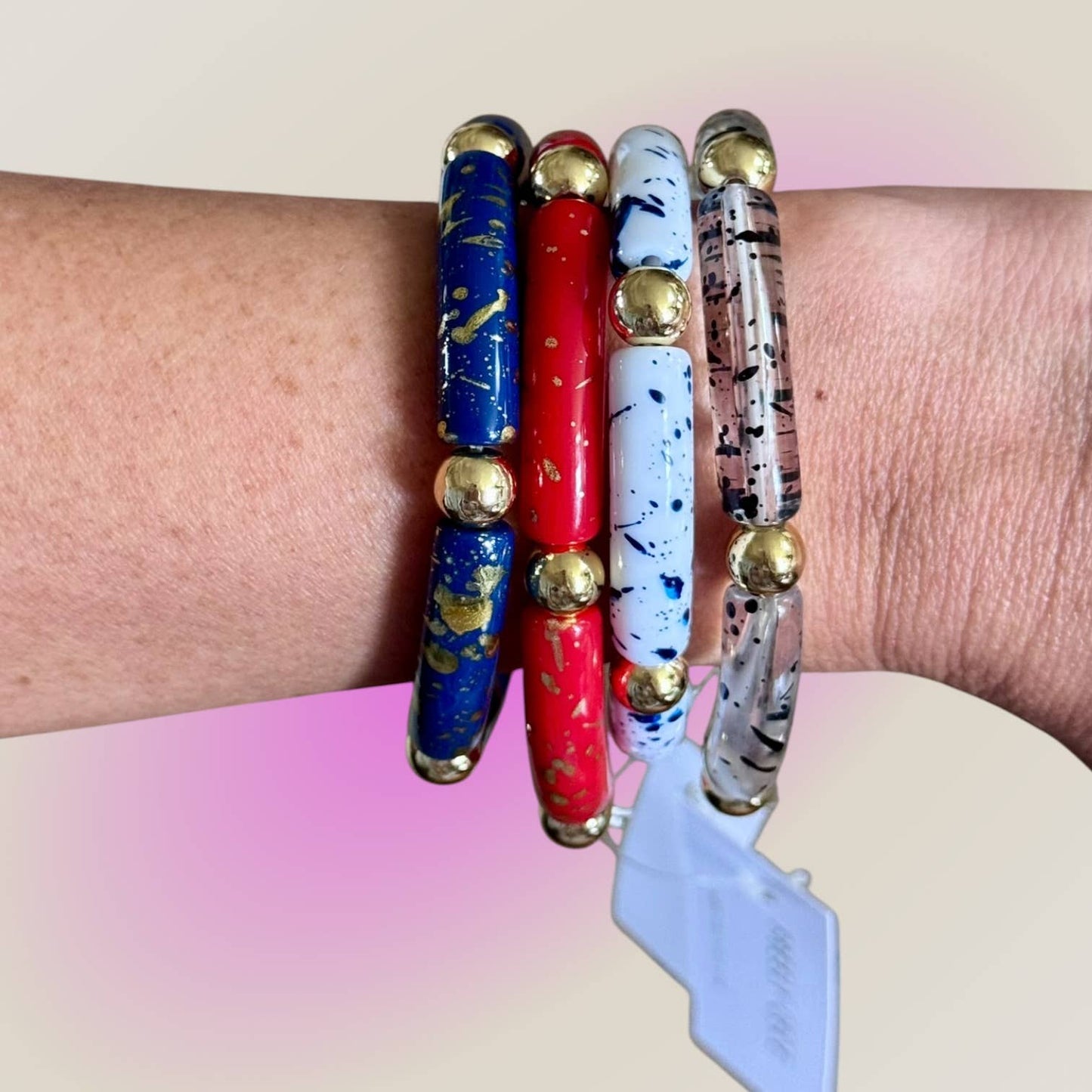 #1107 Game Day Splatter Bracelets