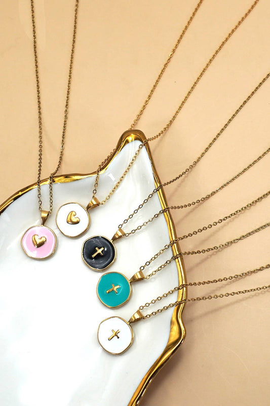 #726 18K STAINLESS STEEL TARNISH FREE CROSS NECKLACE