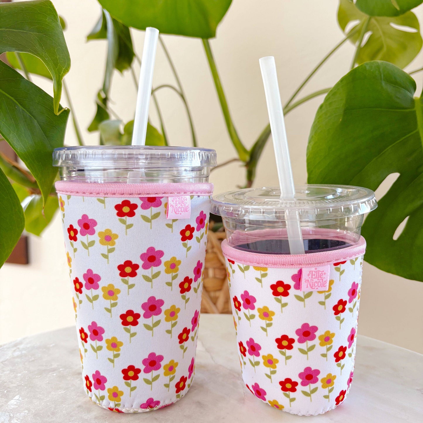 #637 Coffee Cup Cover - Mod Floral