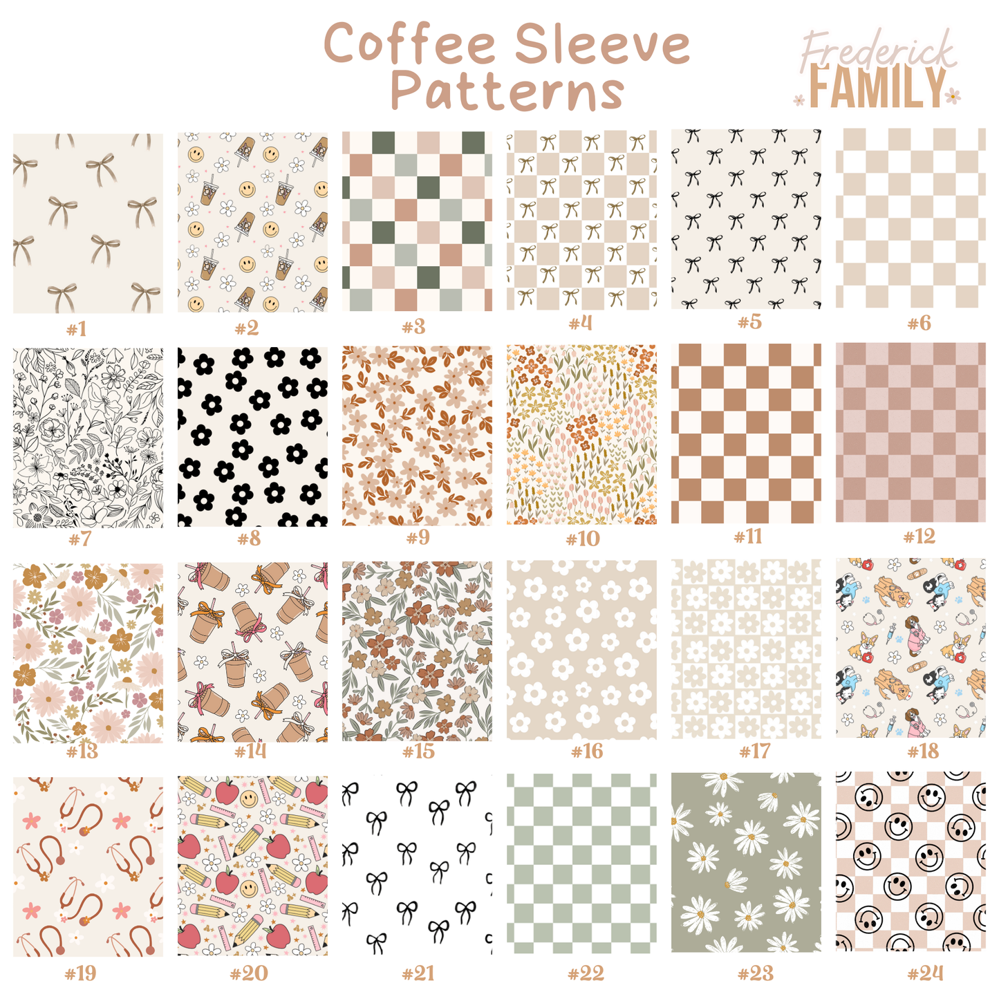 Iced Coffee Drink Sleeve, Beverage Cup Sleeve,