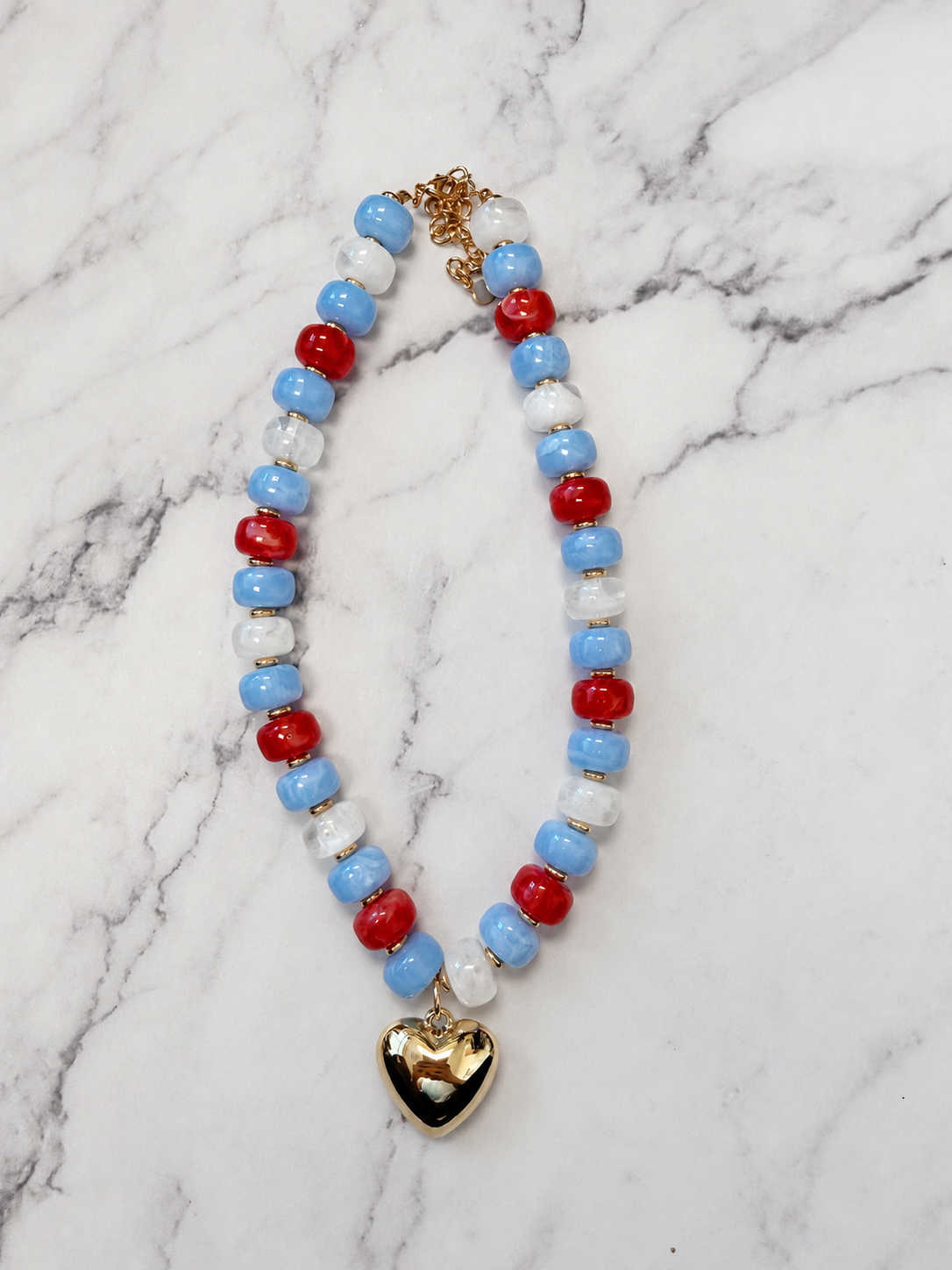 #1197 Bubble Big Heart Necklace
