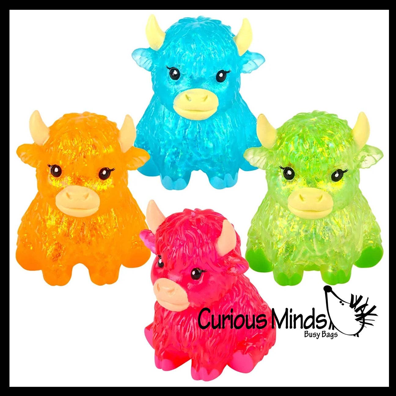 #1034 Highland Cow Shaped Stress Toy