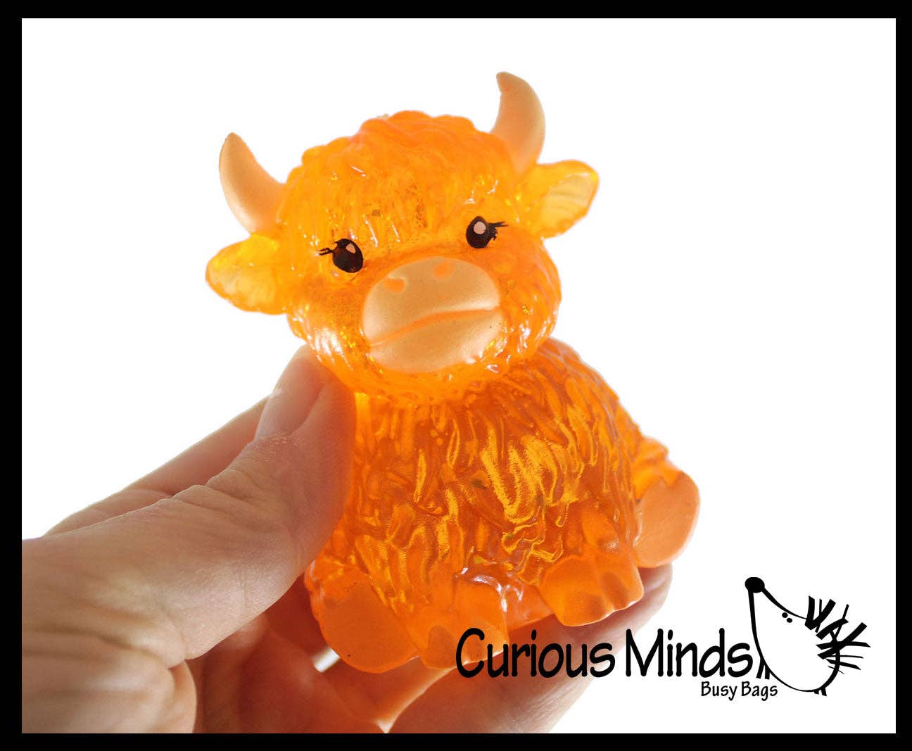 #1034 Highland Cow Shaped Stress Toy