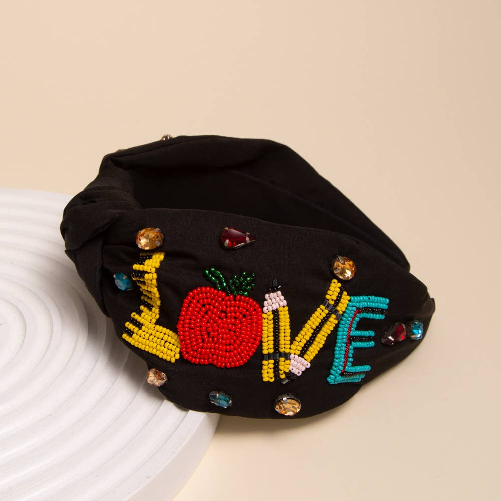 #689 "LOVE" Teacher Headband