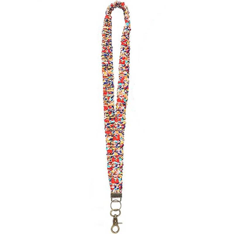 #1027 Vibrant Color Floral Lanyard