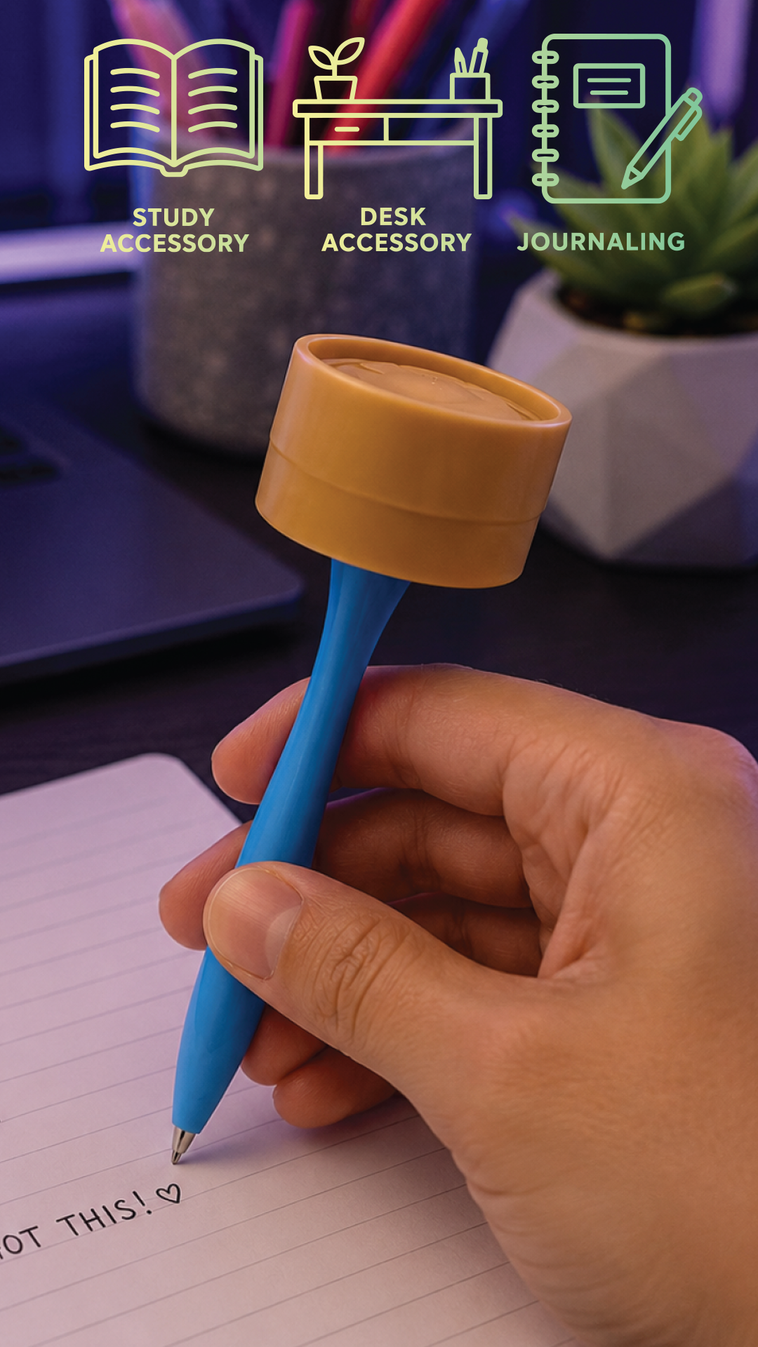 CS #1117 Fun Doh Squishy Dumpling Pen Desk Pop