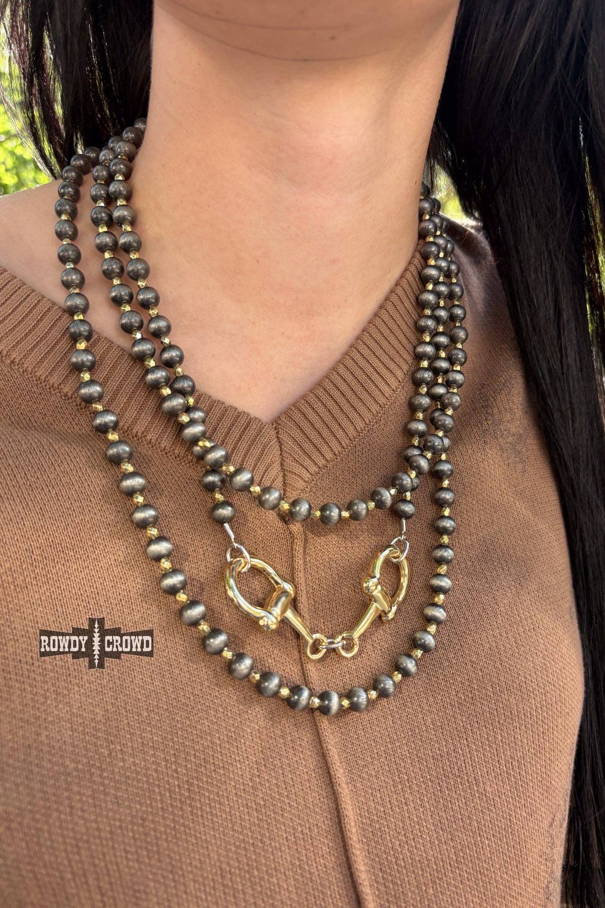 #1188 Gold Buckle Bit Necklace