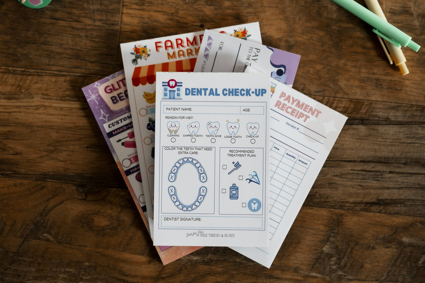 #154 Pretend Play Dental Check-up Notepad