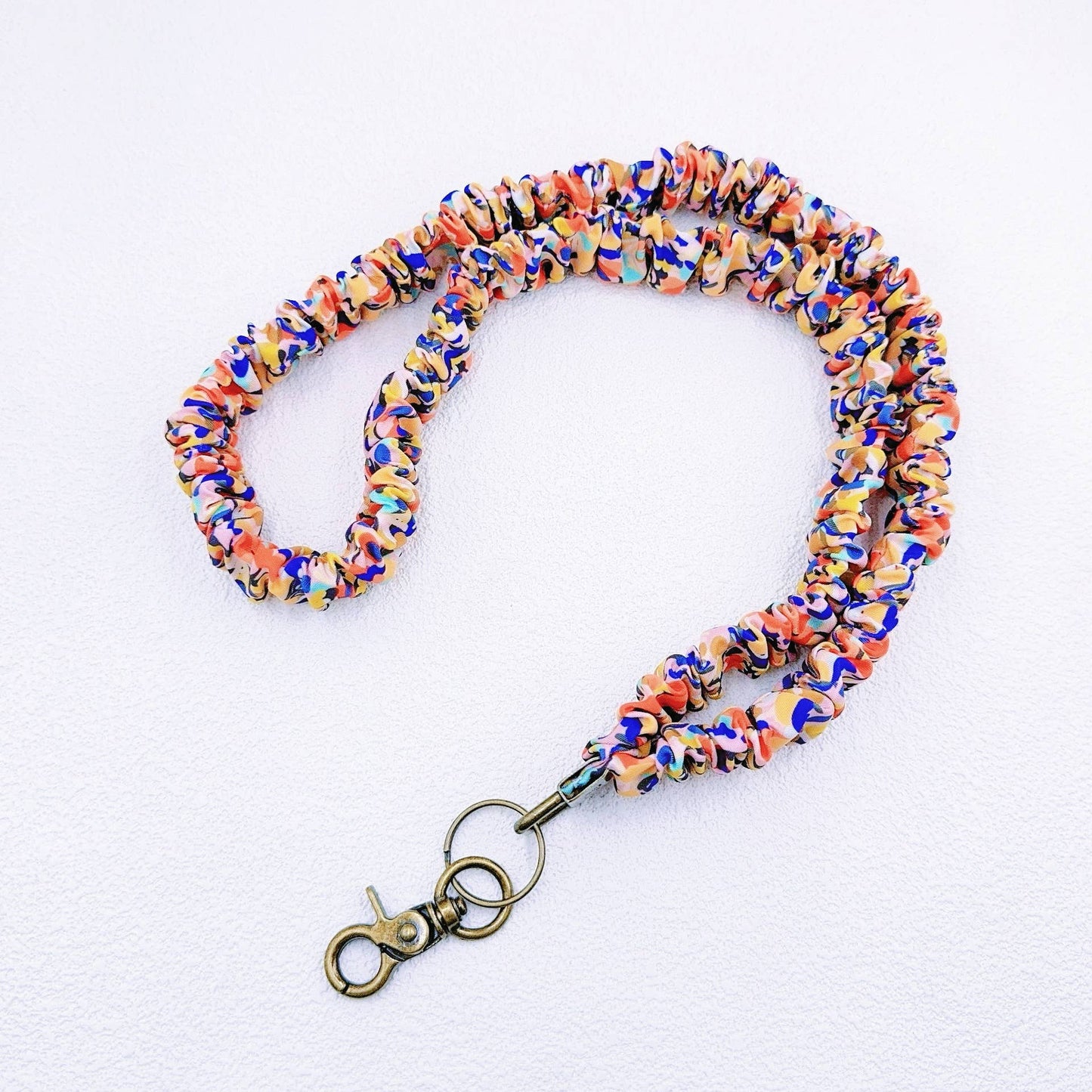 #1027 Vibrant Color Floral Lanyard