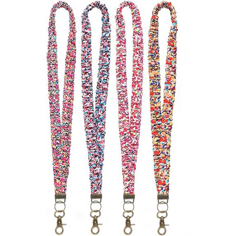 #1027 Vibrant Color Floral Lanyard