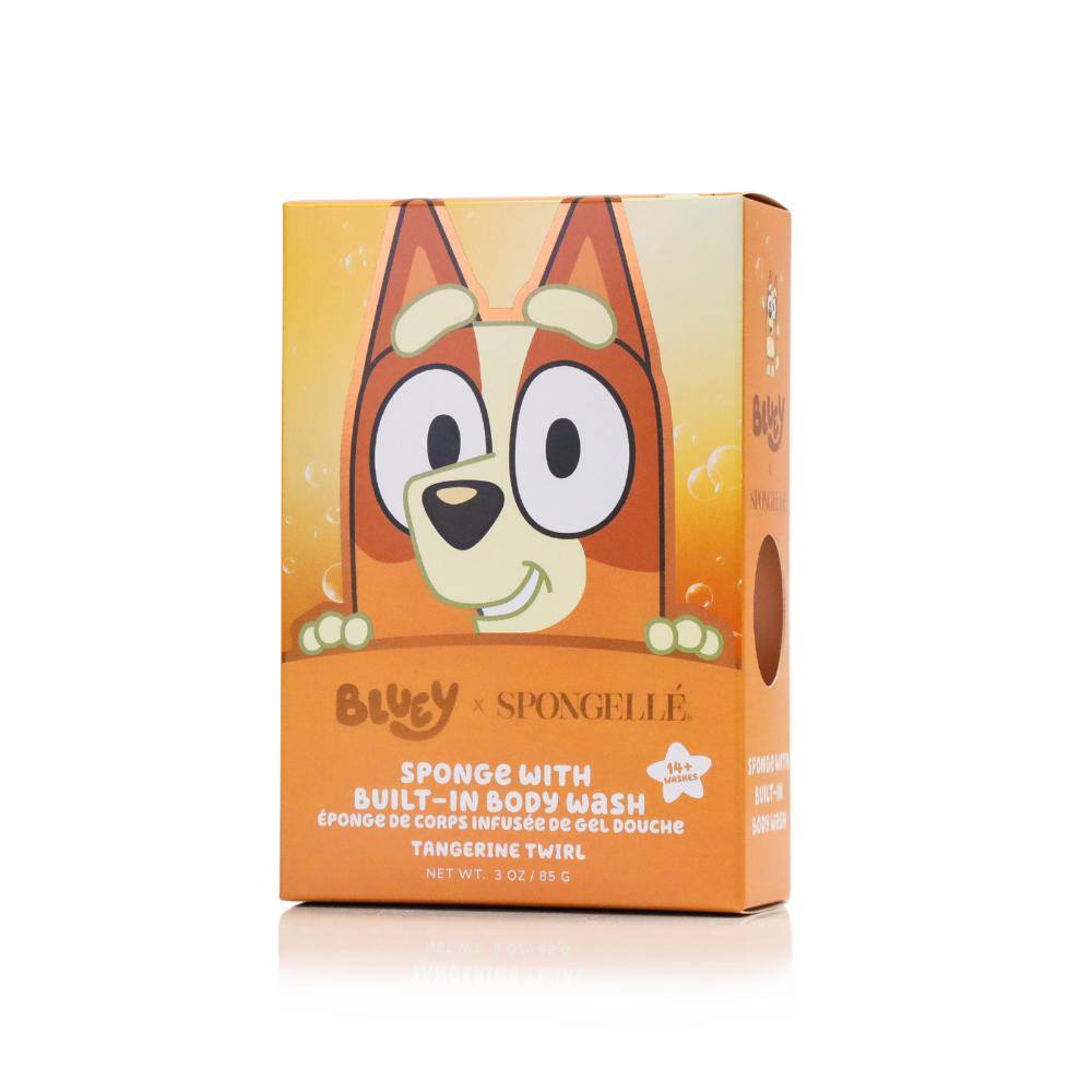 #1162 Bingo Tangerine Twirl Body Buffer | Bluey x Spongellé