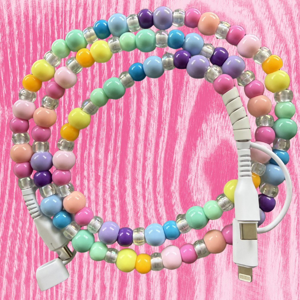 New Pastel Beaded 4-in-1 Fast Charging Cable