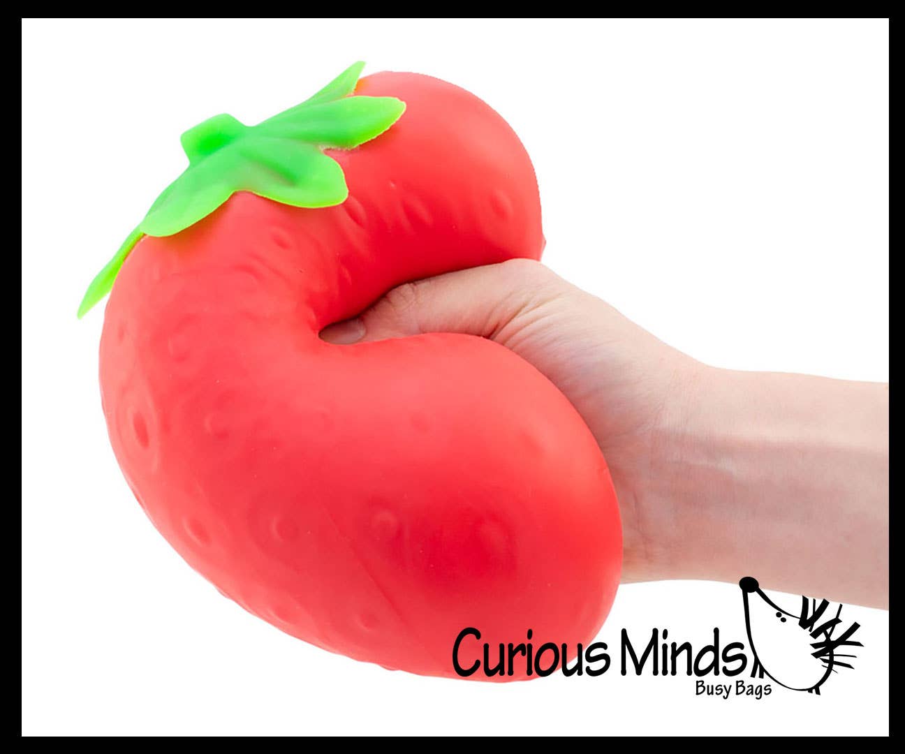 #1073 Jumbo Doh Filled Strawberry - Soft Stress Squishy Ball