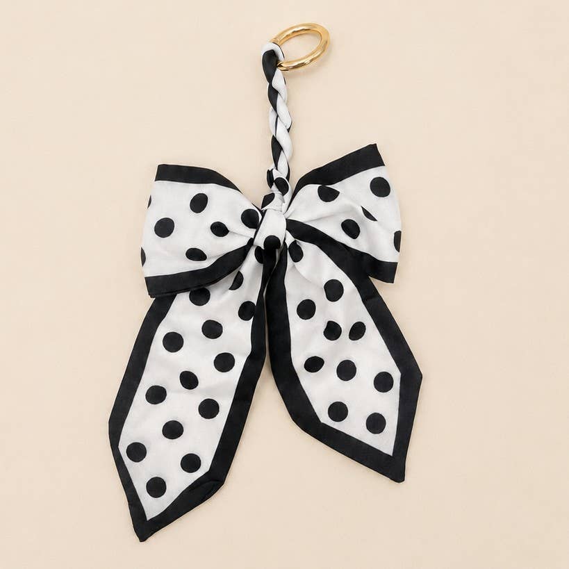 #1093 SCARF BOW BAG CHARM KEYCHAIN