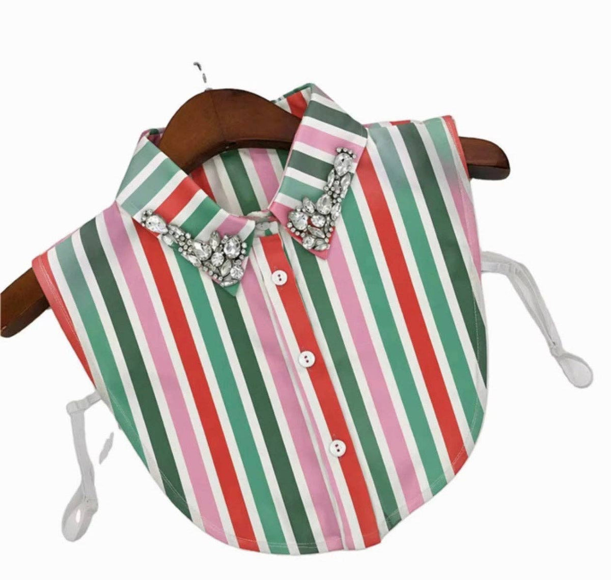 #1217 PINK/GREEN/RED STRIPED COLLAR