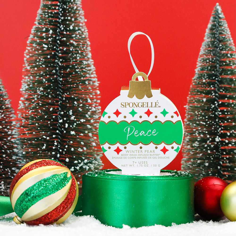 #1161 Peace - Winter Pear Holiday Ornament Buffer Christmas Decor