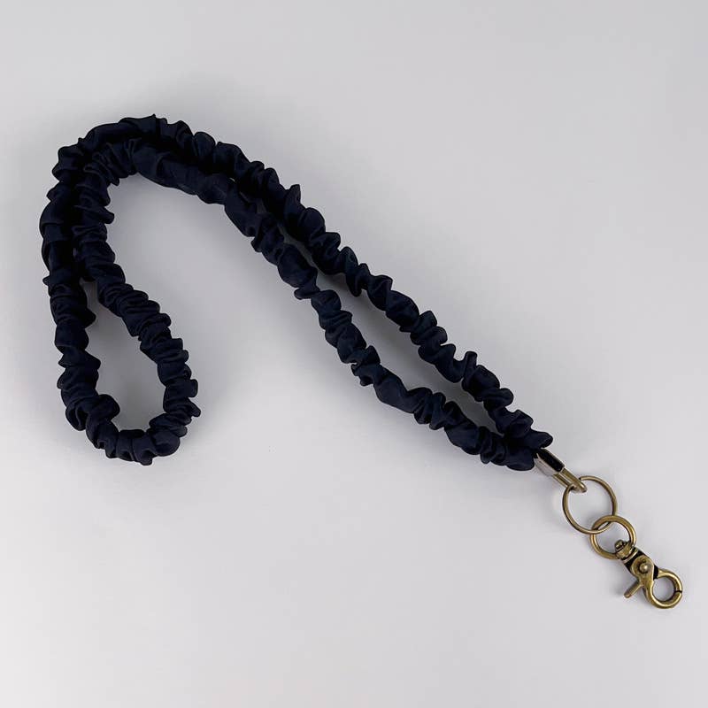 #1029 Floral Print & Plain Color Lanyard