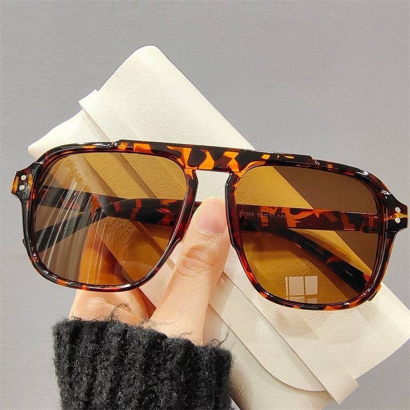 #1032 Retro Large-Frame Ocean Sunglasses