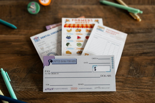 #150 Dentist, Shop Owner, Farmer's Market, Beauty Salon - Set of 5 Pretend Play Notepads