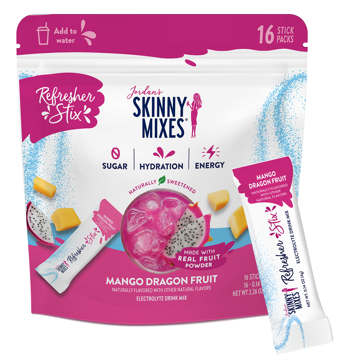 #1003 Refresher Stix 16 ct - Mango Dragon Fruit