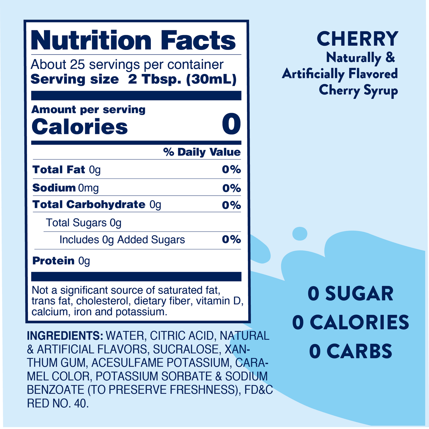 #581 Sugar Free Cherry Syrup